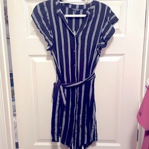 Lucky Brand Navy Button Up mid-length dress